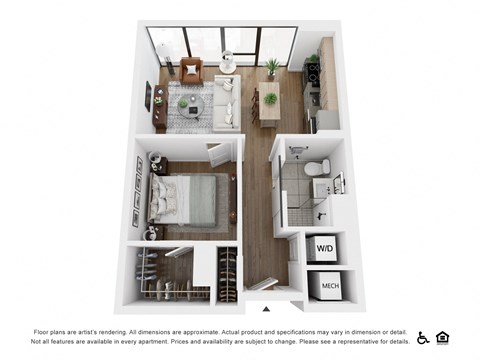 bedroom floor plan at the villas at falling waters townhomes for rent in west om